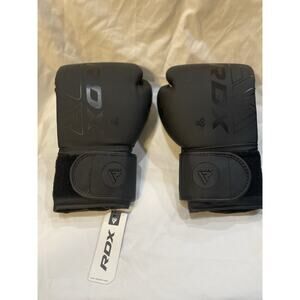 RDX- Boxing Gloves Sparring Muay Thai Pro Training Black 16oz KARA New Condition
